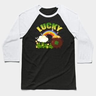 Lucky Shamrock St. Patrick's Day Saint Paddy's Rainbow Irish Baseball T-Shirt